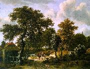 HOBBEMA, Meyndert The Travelers f oil